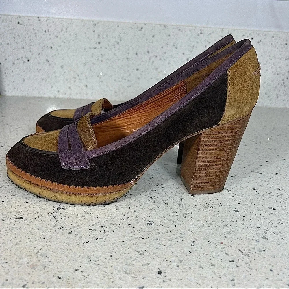 Kenzo Retro Suede Platform Chunky Heel​​